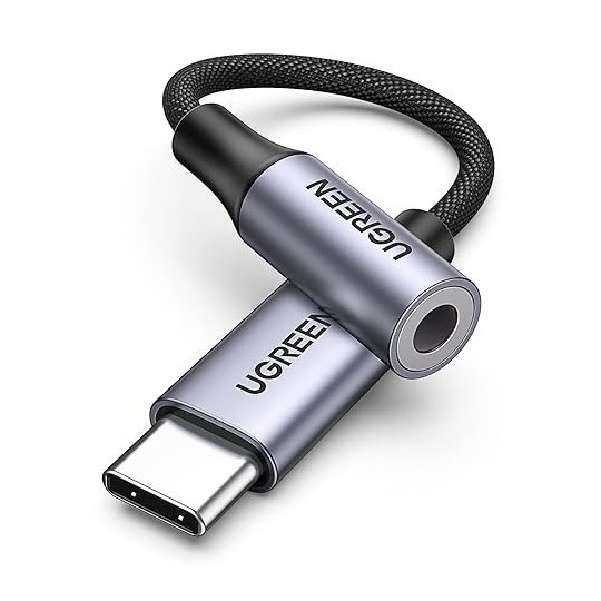 UGREEN Type C Male To 3.5mm Audio Adapter 10CM With  Chip - AV161 - 80154