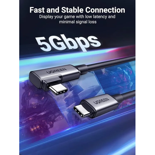 UGREEN Right Angle USB-C to USB-C VR Link Cable 5.00M - US551 - 90629