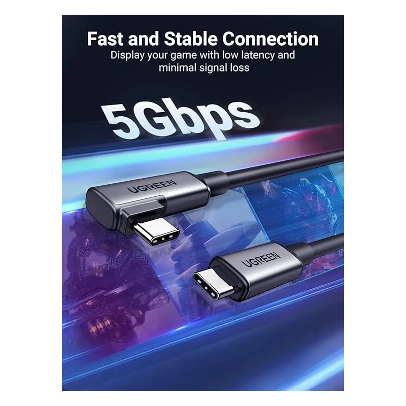 UGREEN Right Angle USB-C to USB-C VR Link Cable 5.00M - US551 - 90629