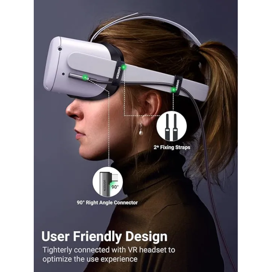 UGREEN Right Angle USB-C to USB-C VR Link Cable 5.00M - US551 - 90629