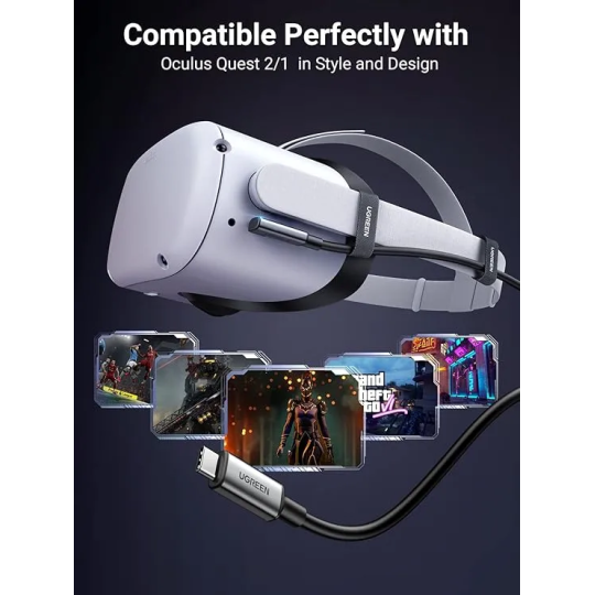 UGREEN Right Angle USB-C to USB-C VR Link Cable 5.00M - US551 - 90629