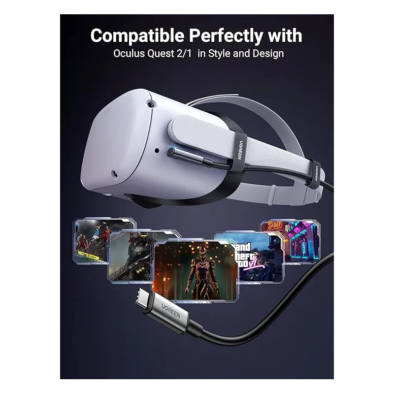 UGREEN Right Angle USB-C to USB-C VR Link Cable 5.00M - US551 - 90629