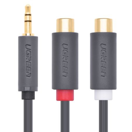 UGREEN 3.5mm Male to 2RCA Female Cable 25cm - AV109 - 10547