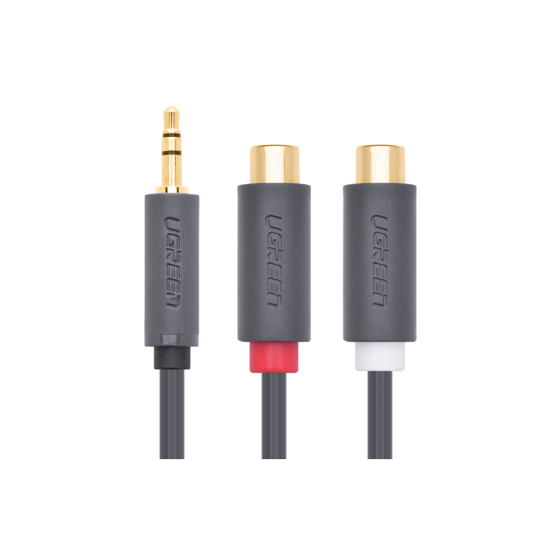 UGREEN 3.5mm Male to 2RCA Female Cable 25cm - AV109 - 10547