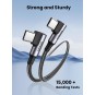 UGREEN Angled USB-C 2.0 Male To Angled USB-C 2.0 Male 5A Data Cable - US335 - 70696