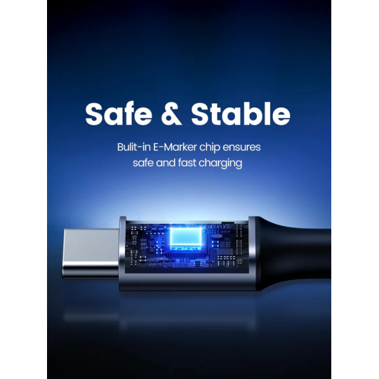 UGREEN USB-C  2.0 Male To Angled USB-C 2.0 Male 5A Data Cable(90°Angle) - US334 - 70643