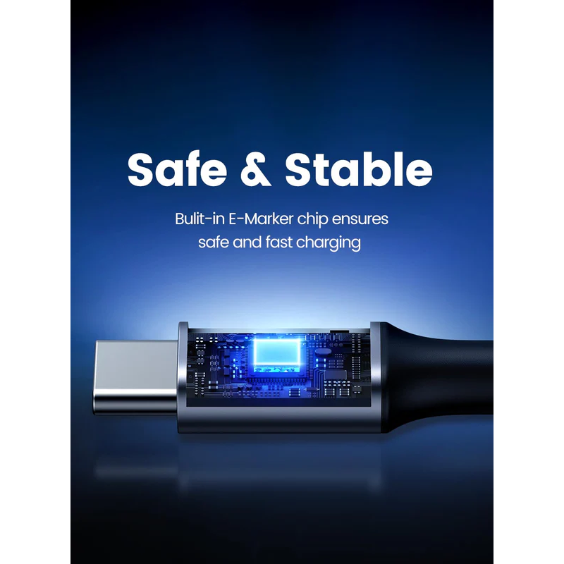 UGREEN USB-C  2.0 Male To Angled USB-C 2.0 Male 5A Data Cable(90°Angle) - US334 - 70643