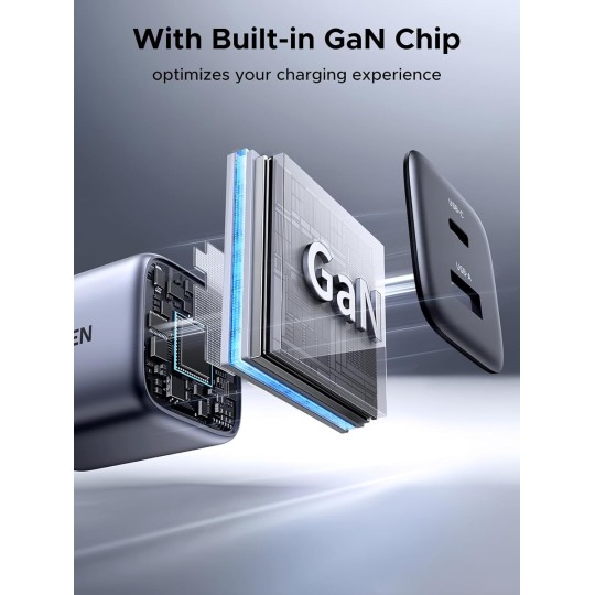 UGREEN USB-A+USB-C 35W Wall Charger EU Grey - CD350 - 15539