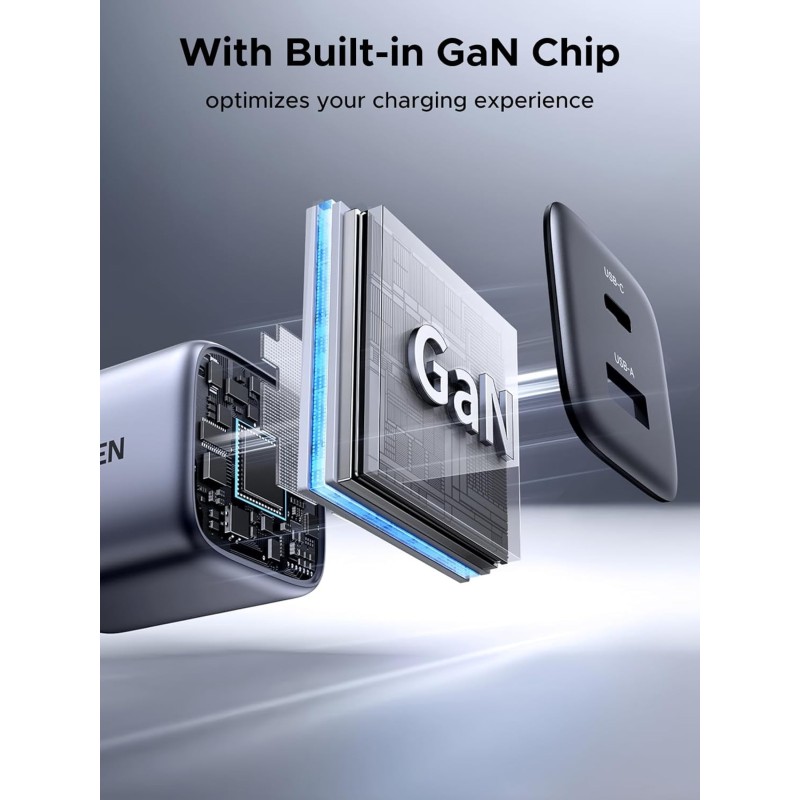UGREEN USB-A+USB-C 35W Wall Charger EU Grey - CD350 - 15539