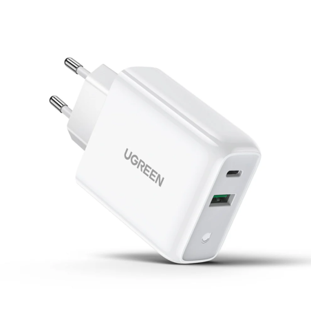 UGREEN USB-A+USB-C 38W Wall Charger EU White - D170 - 60468