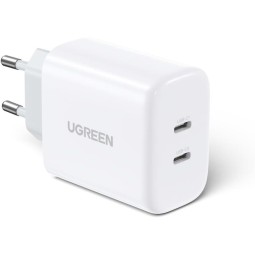 UGREEN USB-C+USB-C 40W PD Charger(20W+20W) - CD243 - 10343