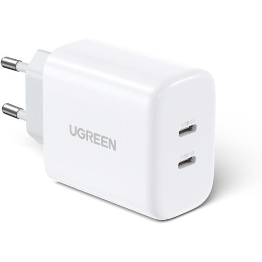 UGREEN USB-C+USB-C 40W PD Charger(20W+20W) - CD243 - 10343