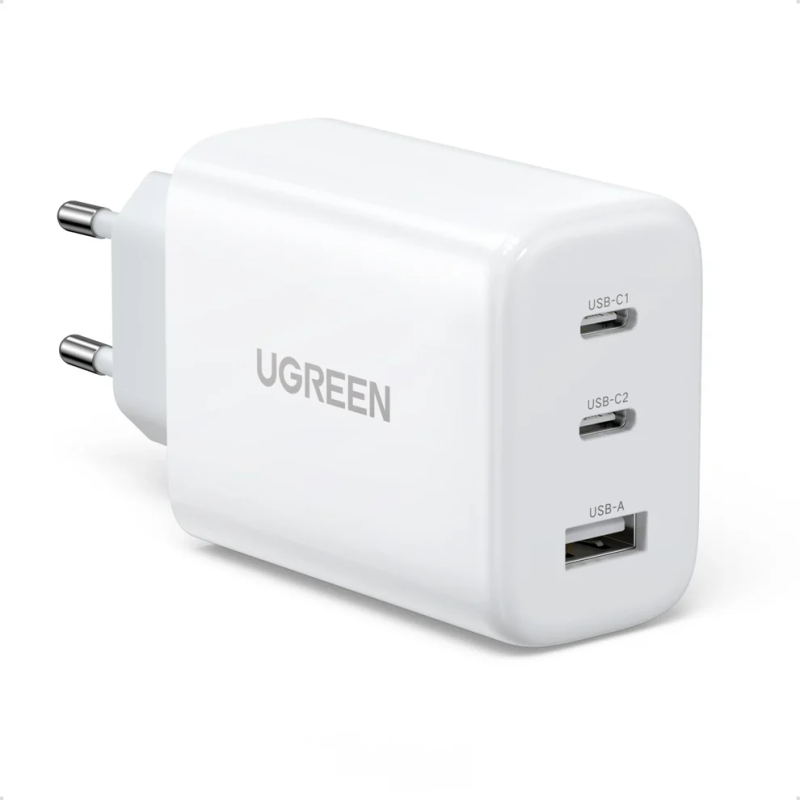 UGREEN USB-A+2*USB-C 65W Fast Charger EU White - CD275 - 90496