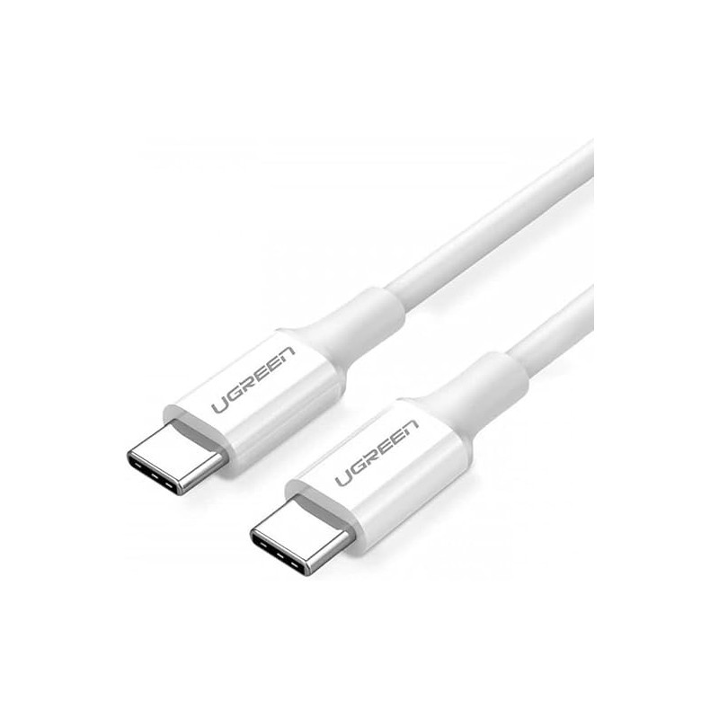 UGREEN Type C 2.0 Male To Type C 2.0 Male 5A Data Cable White - US300 - 60551