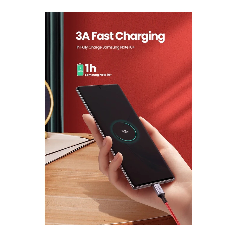 UGREEN USB-C 2.0 Male To USB-C 2.0 Male 3A Data Cable 1M - US294 -60186