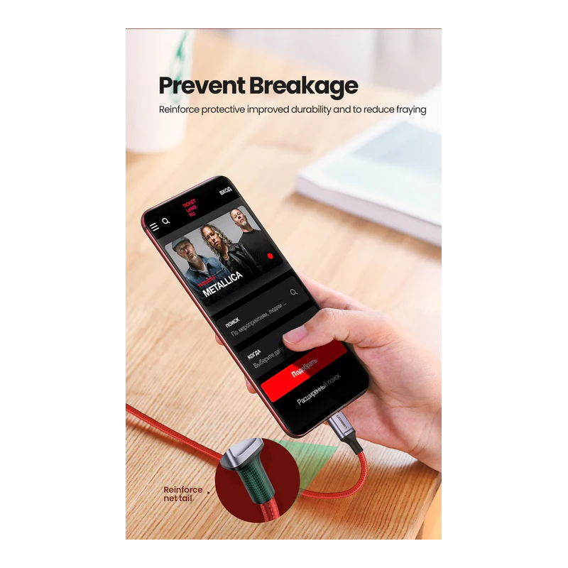 UGREEN USB-C 2.0 Male To USB-C 2.0 Male 3A Data Cable 1M - US294 -60186