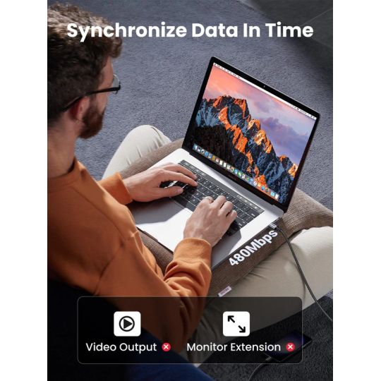 UGREEN USB-C 2.0 Male To USB-C 2.0 Male 3A Data Cable - US261 - 50150