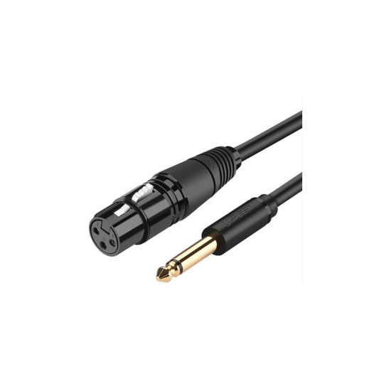 Ugreen Audio Cable XLR (Female) to 6.35mm Jack (Male) – Black - AV131 - 20719
