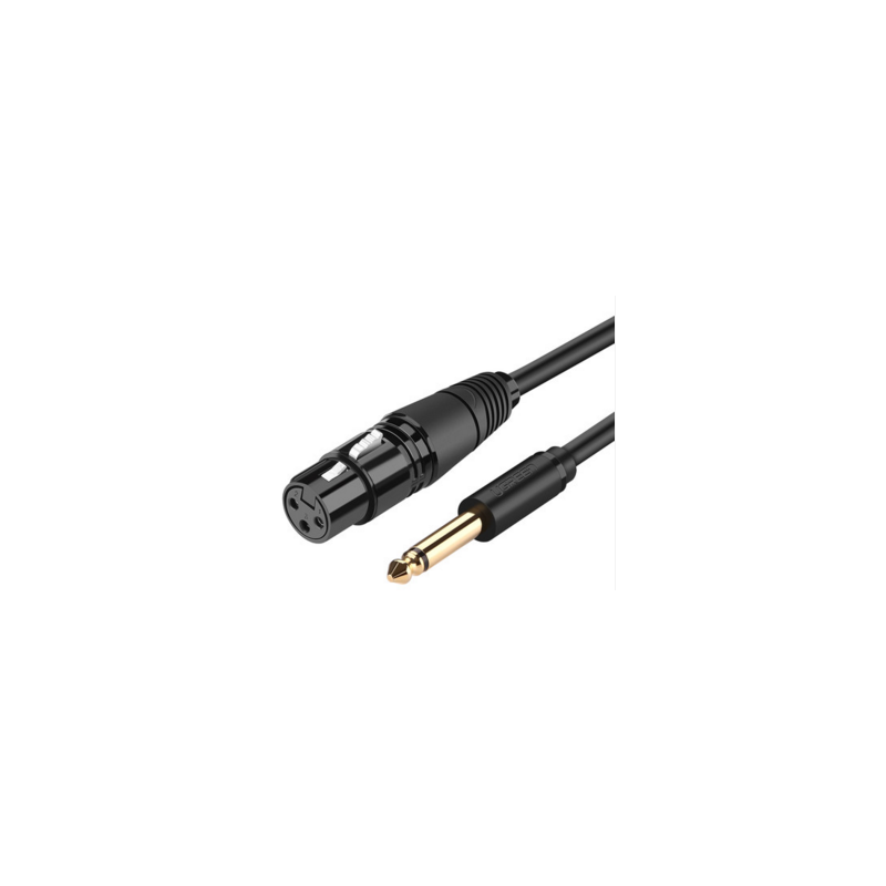 Ugreen Audio Cable XLR (Female) to 6.35mm Jack (Male) – Black - AV131 - 20719