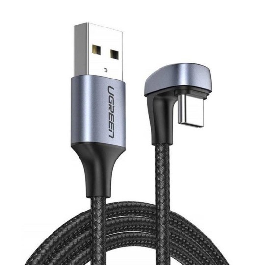 UGREEN Angled USB-C Male To USB2.0 A Male 3A Data Cable(180°Angle) - US311 - 70313