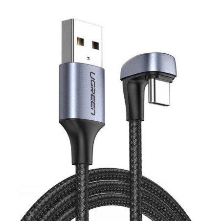 UGREEN Angled USB-C Male To USB2.0 A Male 3A Data Cable(180°Angle) - US311 - 70313