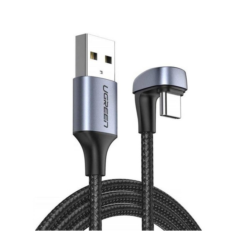 UGREEN Angled USB-C Male To USB2.0 A Male 3A Data Cable(180°Angle) - US311 - 70313