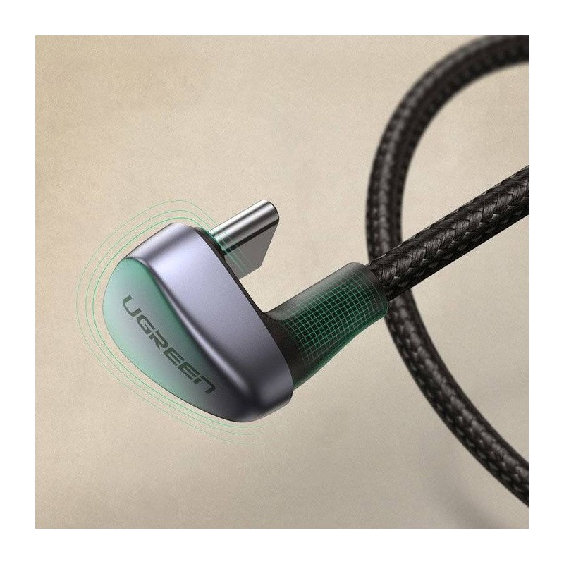 UGREEN Angled USB-C Male To USB2.0 A Male 3A Data Cable(180°Angle) - US311 - 70313