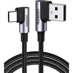 UGREEN Angled USB-C Male To Angled USB 2.0 A Male 3A Data Cable(90°Angle) - US176 - 20856