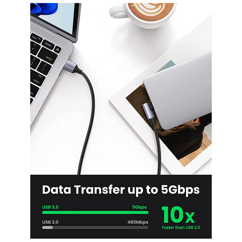 UGREEN USB-C Male To USB 3.0 A  3A Data Cable 1.00M - US385 - 20299