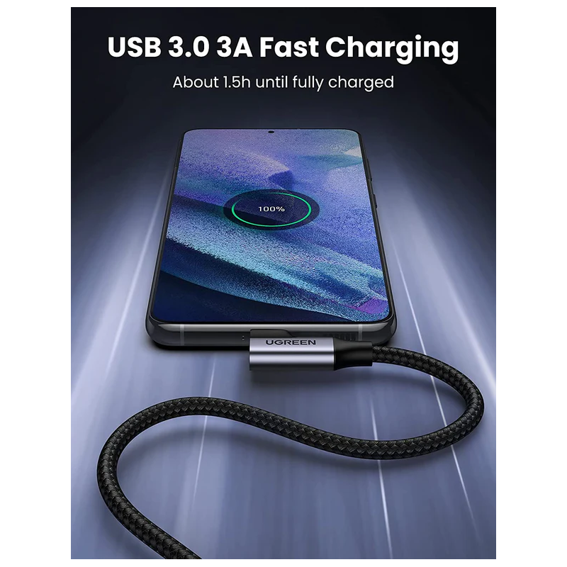 UGREEN USB-C Male To USB 3.0 A  3A Data Cable 1.00M - US385 - 20299