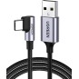 UGREEN Angled USB-C Male To USB2.0 A Male 3A Data Cable(90°Angle) Black - US284 - 50941
