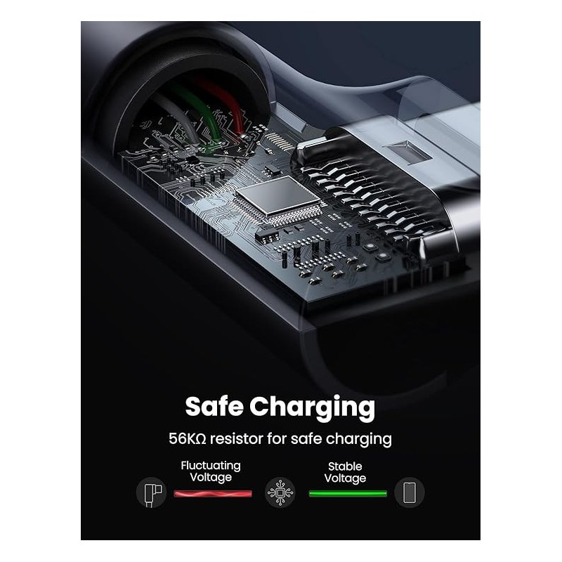 UGREEN Angled USB-C Male To USB2.0 A Male 3A Data Cable(90°Angle) Black - US284 - 50941