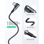 UGREEN Angled USB-C Male To USB2.0 A Male 3A Data Cable(90°Angle) Black - US284 - 50941
