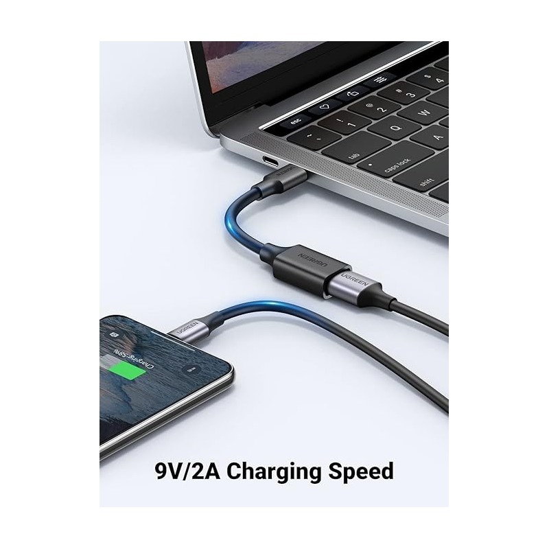 UGREEN USB-C Male To USB 3.0 A Female OTG Cable Black 15CM - US154 - 30701