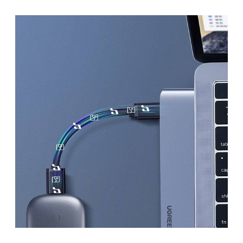 UGREEN Dual USB-C To HDMI+3*USB 3.0 A+Type C Female Converter Grey - CM251 - 60559