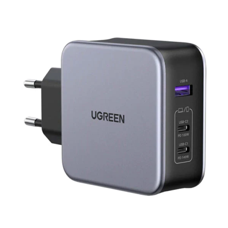 UGREEN USB-A+2*USB-C 140W GaN Tech Fast Charger with C to C Cable 1.5M EU - CD289 - 90549