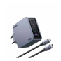 UGREEN USB-A+3*USB-C 160W  GaN Tech Fast Charger EU Grey（ folding foot）+ 1M  100W cable - X763 - 25877