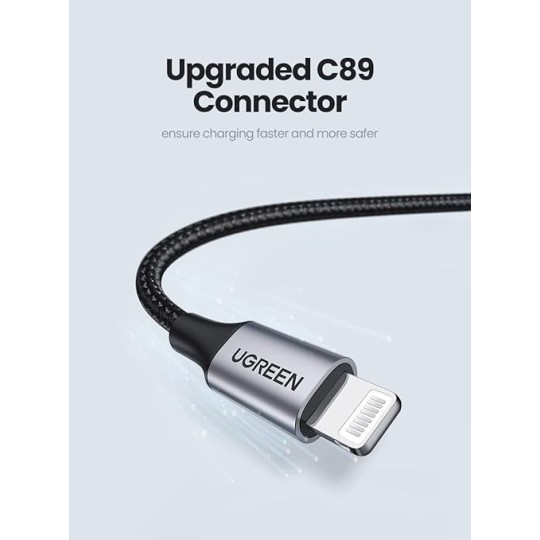 UGREEN Lightning To USB 2.0 A  Male Cable Sliver - US199 - 60161