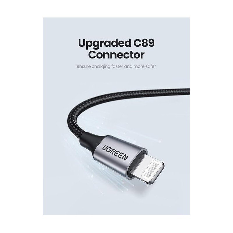 UGREEN Lightning To USB 2.0 A  Male Cable Sliver - US199 - 60161