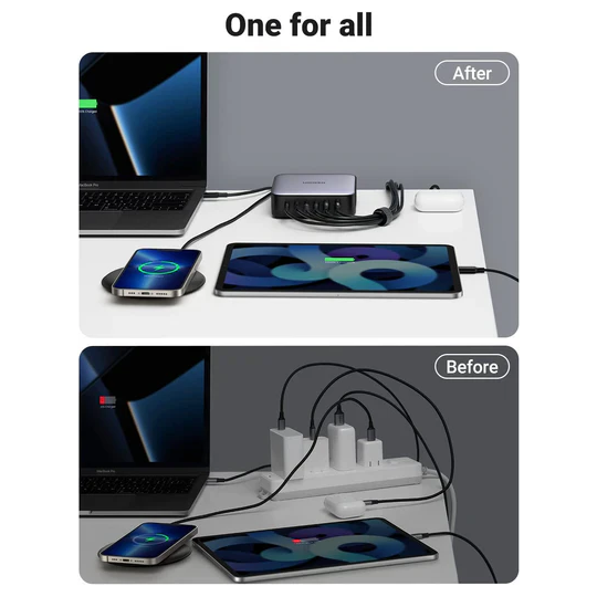 UGREEN 2*USB-A+4*USB-C 200W Desktop Fast Charger EU Black - CD271 - 40914