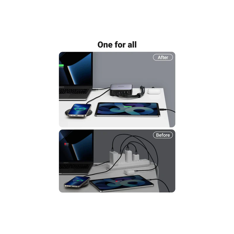 UGREEN 2*USB-A+4*USB-C 200W Desktop Fast Charger EU Black - CD271 - 40914