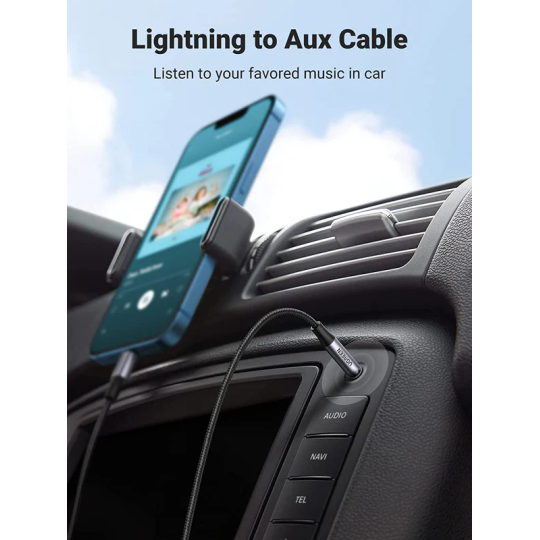 UGREEN Lightning To 3.5mm Male Adapter Cable 1M Grey - US315 - 70509