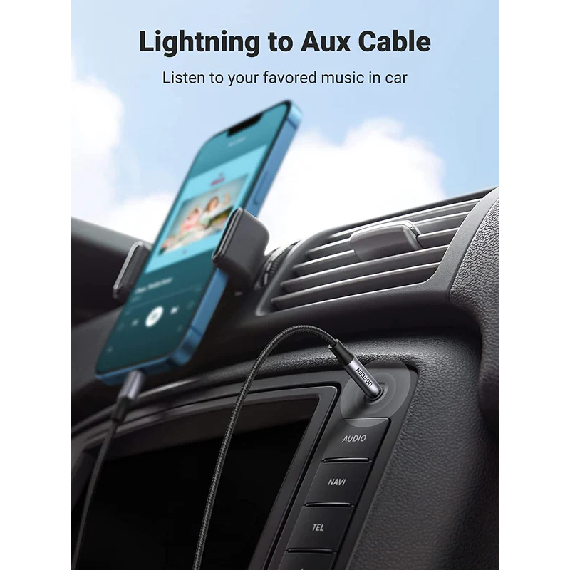 UGREEN Lightning To 3.5mm Male Adapter Cable 1M Grey - US315 - 70509