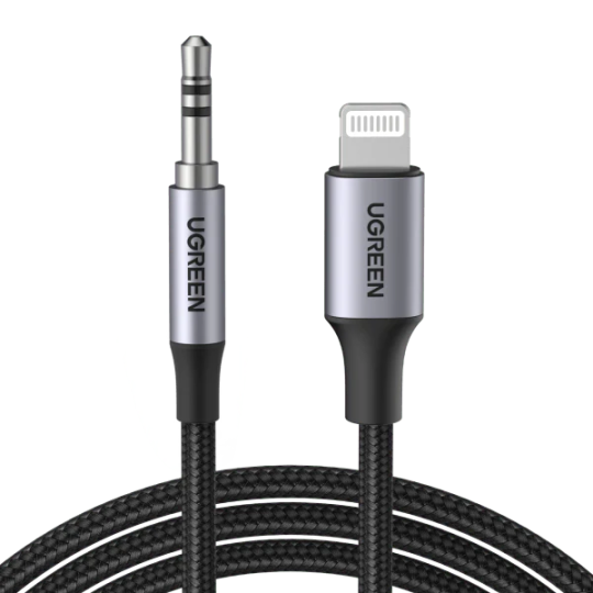 UGREEN Lightning To 3.5mm Male Adapter Cable 1M Grey - US315 - 70509
