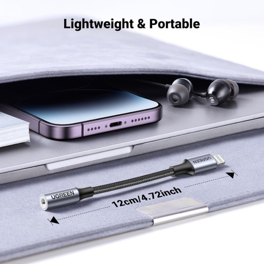 UGREEN Lightning To 3.5mm Female Adapter Grey - US211 - 30756