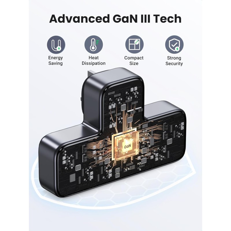 UGREEN DigiNest Power Strip(3 AC Outlets + 30W 2A1C) UK - S530 - 15360