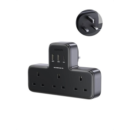 UGREEN DigiNest Power Strip(3 AC Outlets + 30W 2A1C) UK - S530 - 15360
