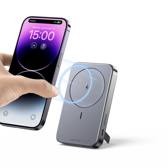UGREEN 10000mAh MIni Magnetic Wireless 20W Power Bank With Hoder - PB206 - 15086
