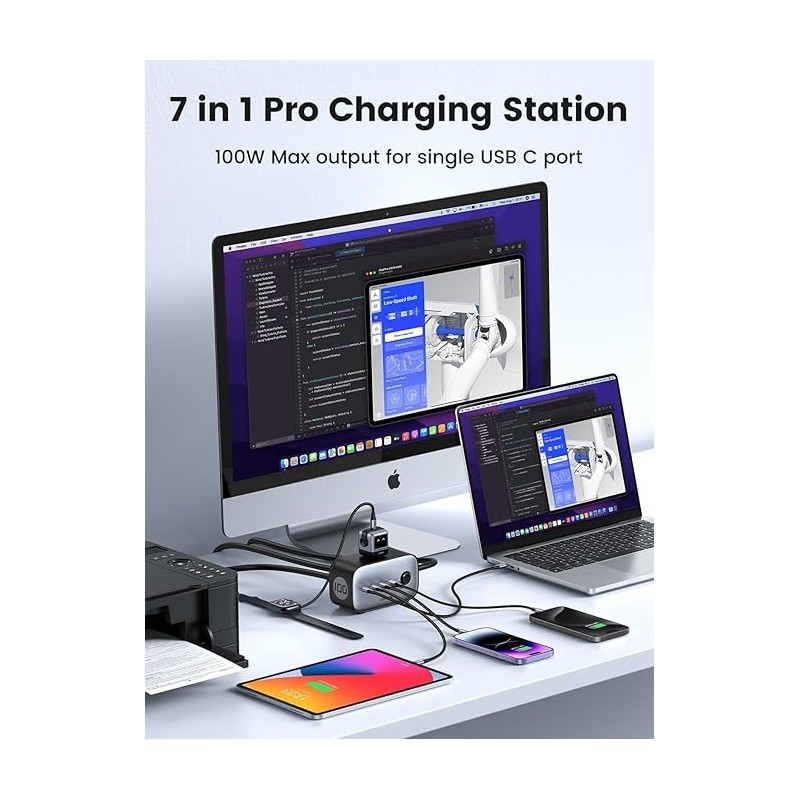 UGREEN DigiNest Pro Power Strip(2 AC Outlets +  100W  3C1A) EU - CD270 - 60167