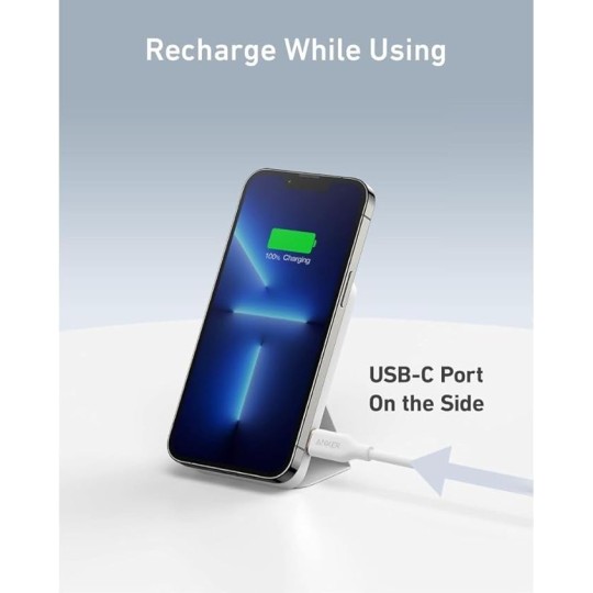 Anker 622 Magnetic Battery MagGo 5000mAh Portable Wireless Charger - White - A1614H23